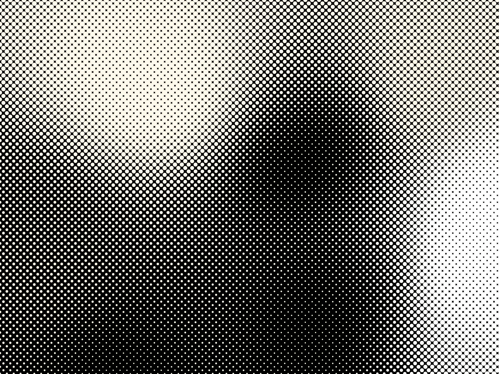 Cold garden: halftone mesh gradient in silver and white