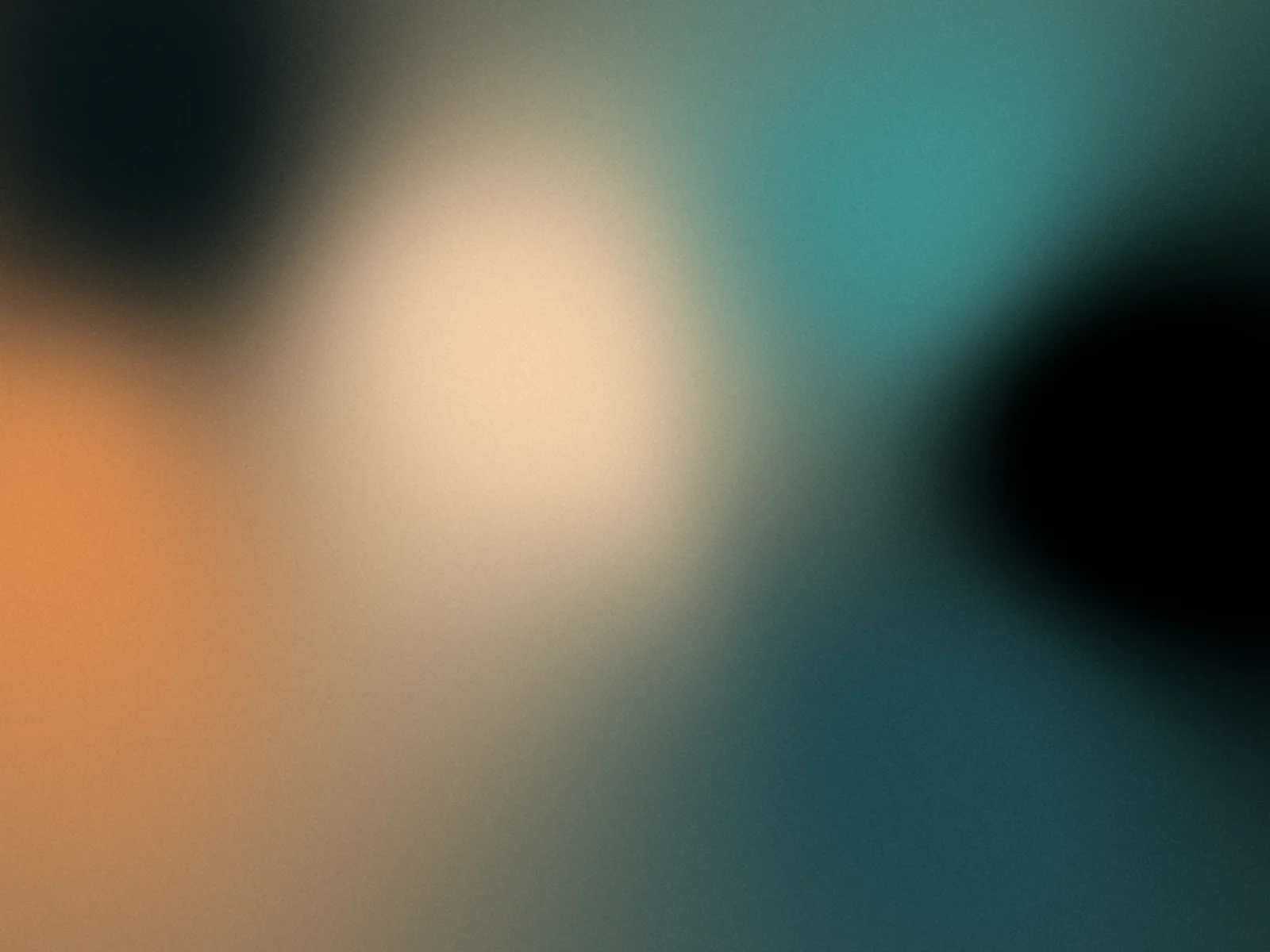 Open lantern: grainy mesh gradient in teal, orange and sand