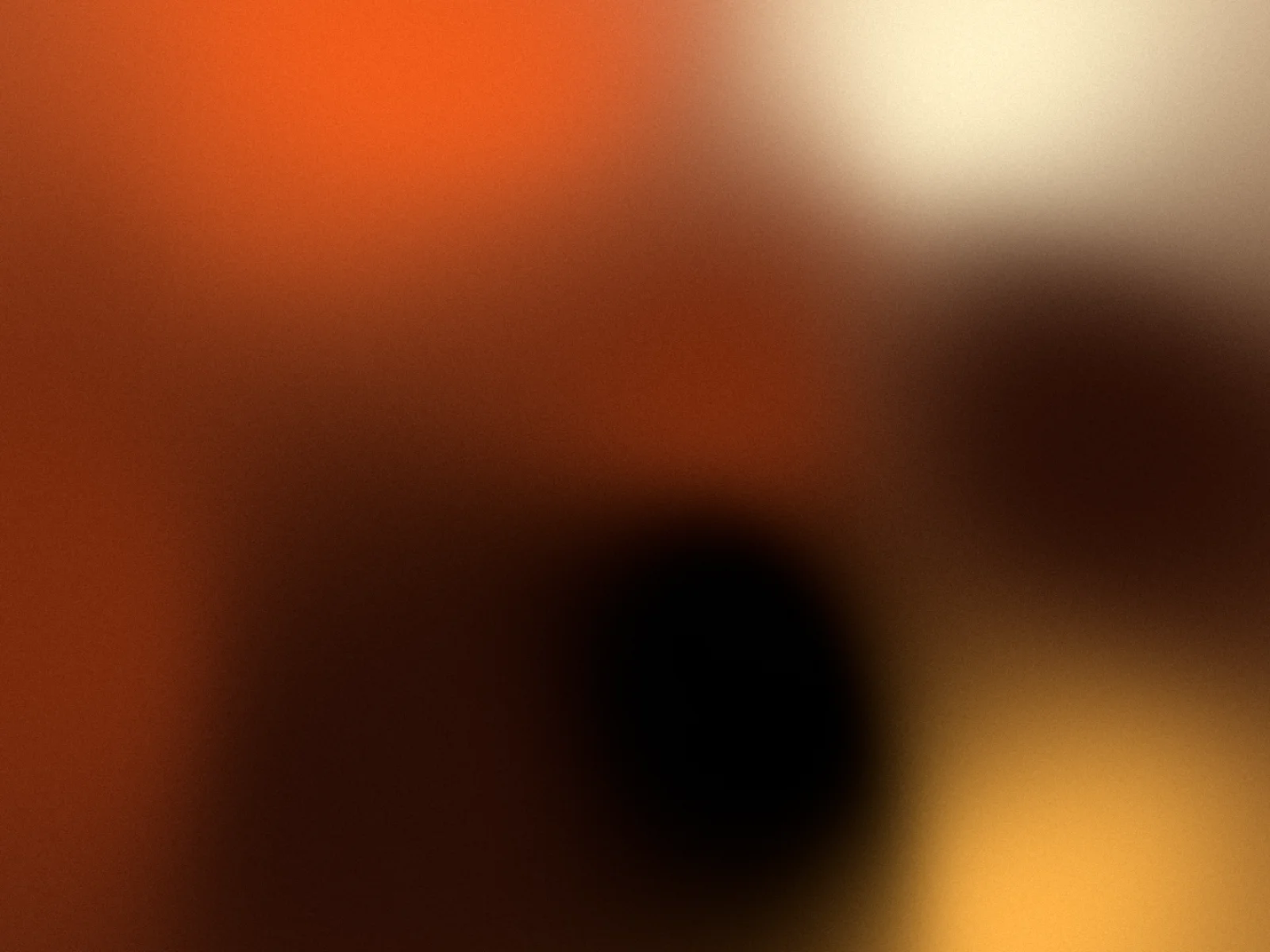 Open season: grainy mesh gradient in orange, amber and white