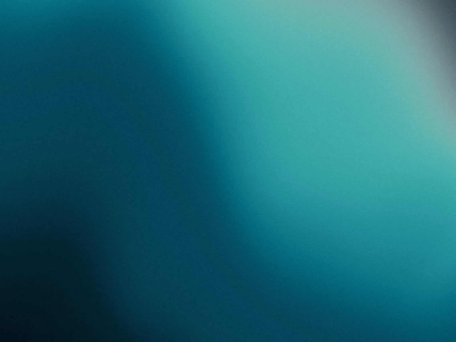 Pale bloom: grainy gradient in teal and white