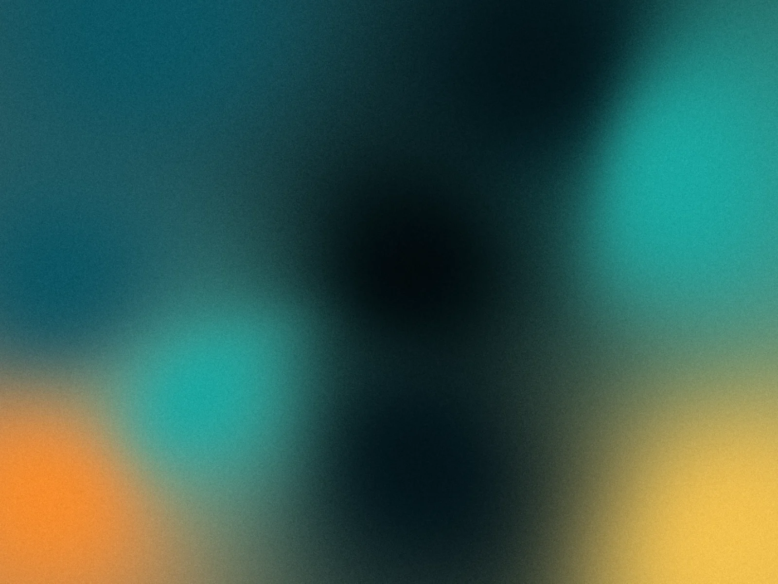 Warm lagoon: grainy mesh gradient in teal, gold and orange